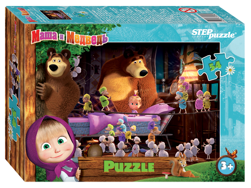 Мозаика puzzle 54 Маша и Медведь (Анимаккорд)